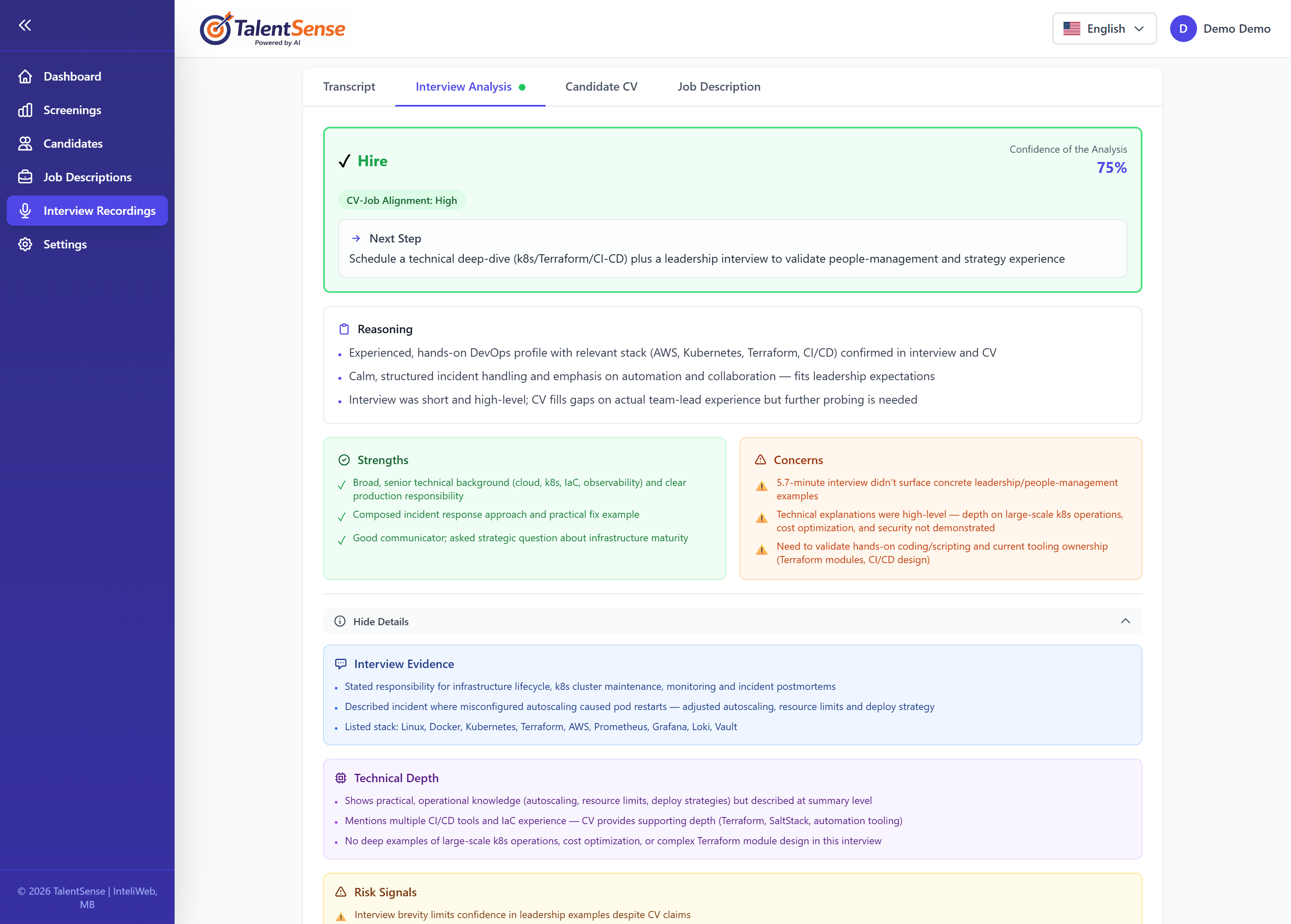 Candidate Analysis & Hiring Recommendations